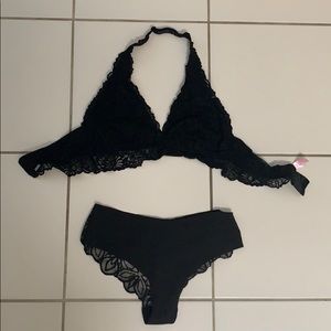 PINK bralette and panties set